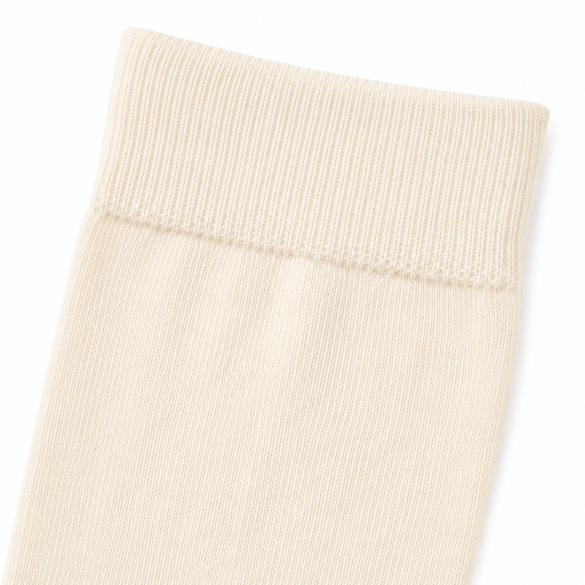 Stretch Fit Calf Length Cream Socks