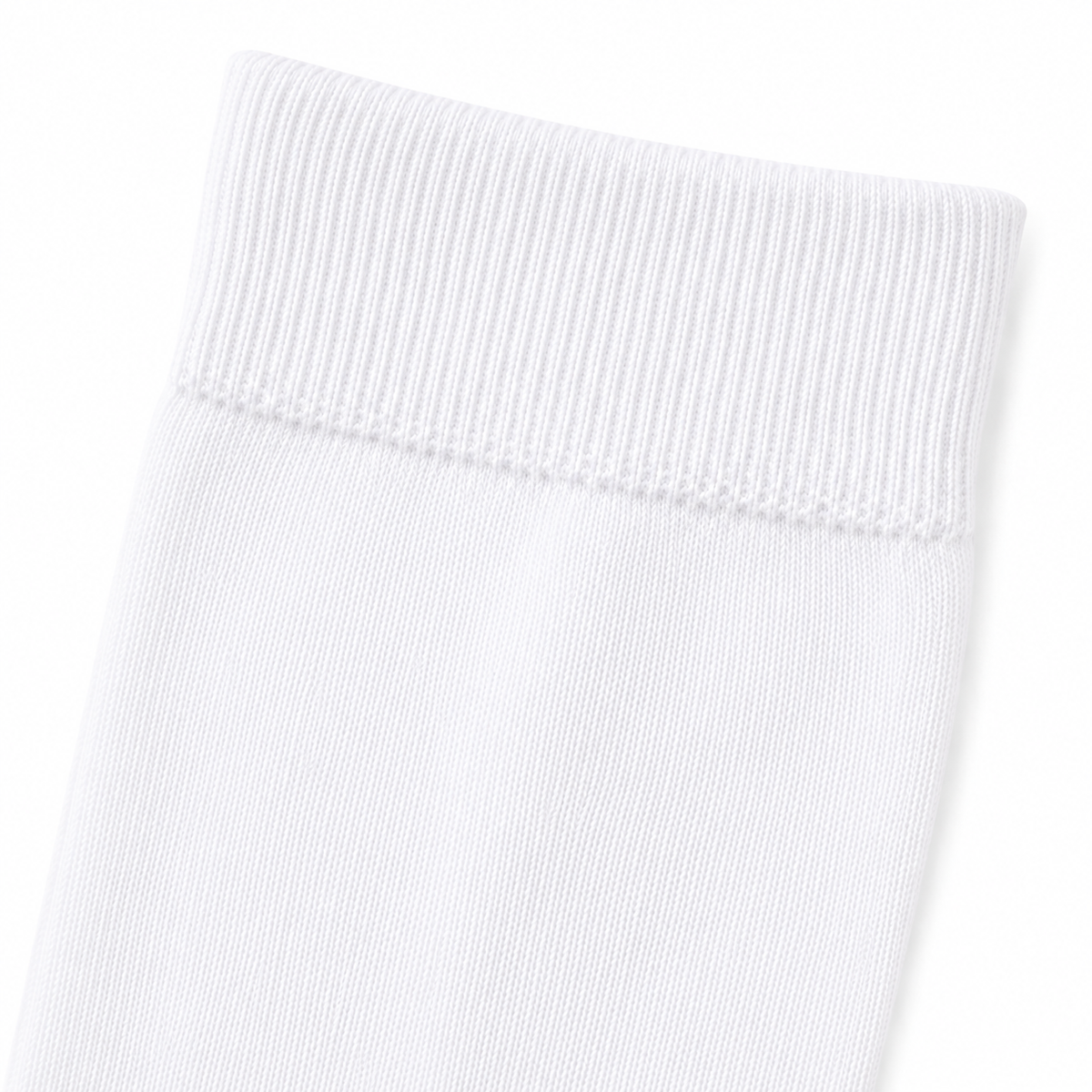 Stretch Fit Calf Length White Socks