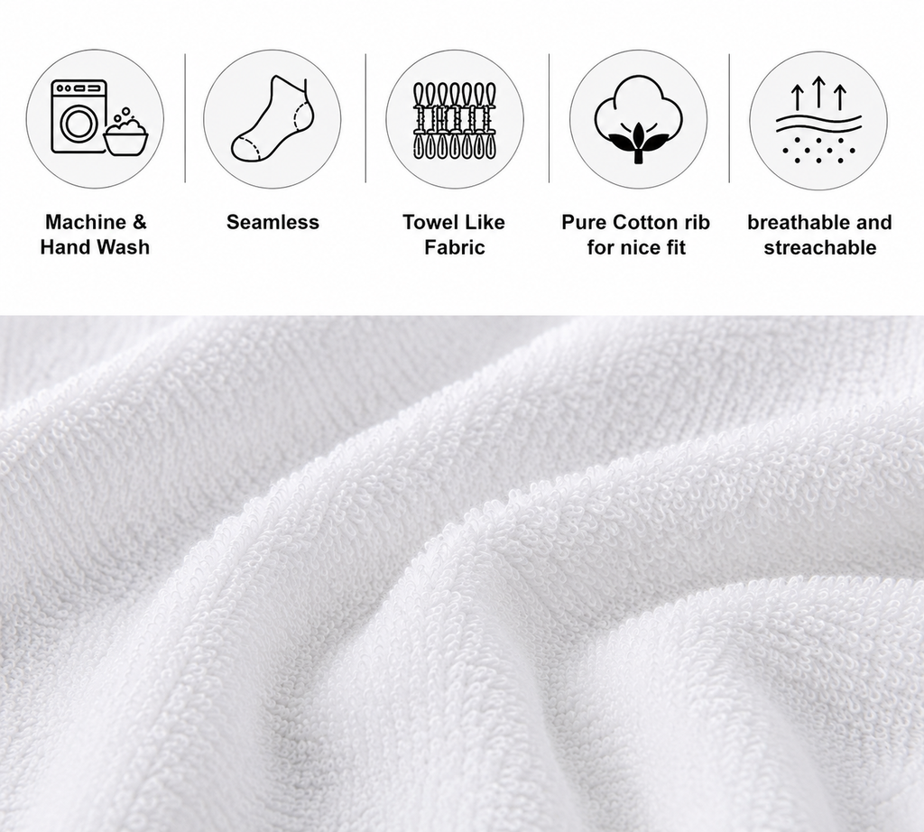 White Ankle Length Pure Cotton Socks 4 Pairs