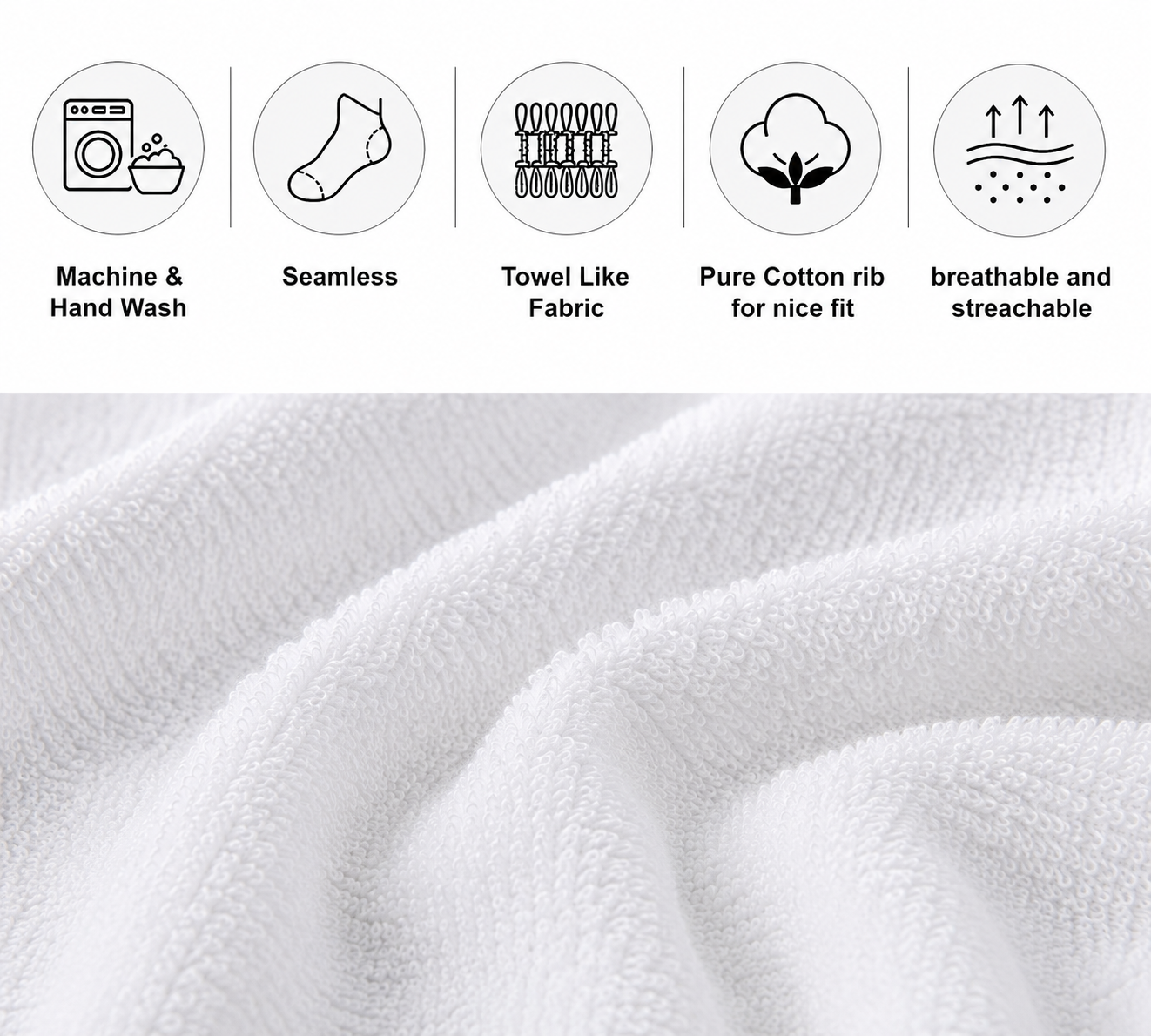 White Ankle Length Pure Cotton Socks 4 Pairs