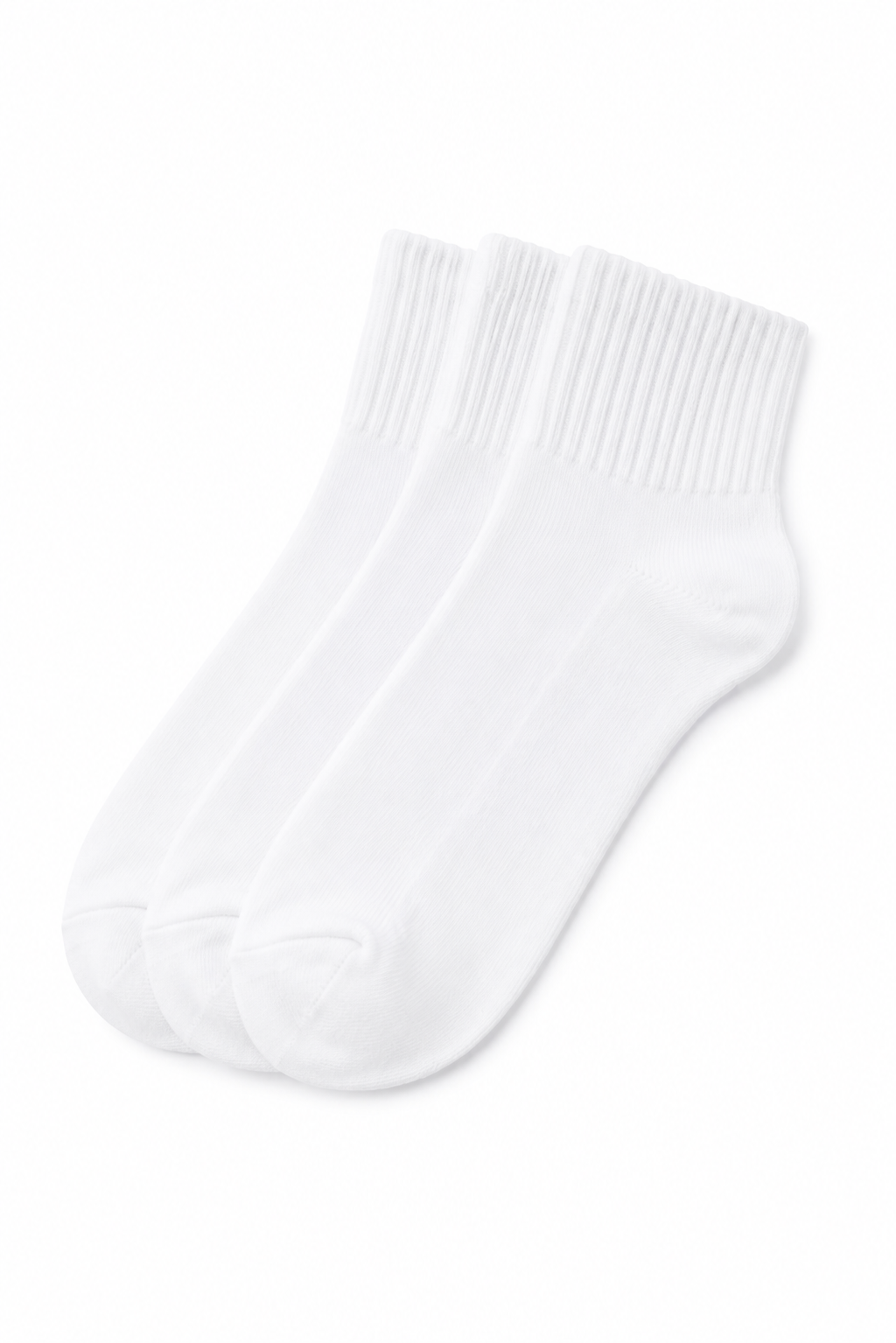 White Ankle Length Pure Cotton Socks 4 Pairs