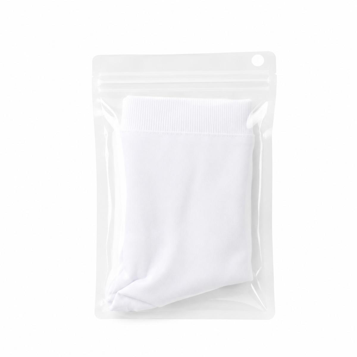 Pure Cotton Seamless Calf Length White Socks
