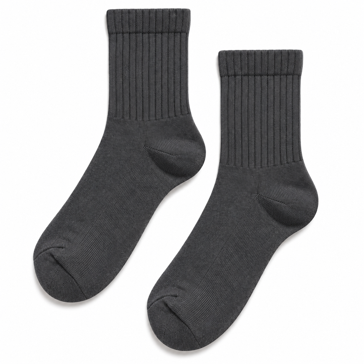 Terry Cotton Ankle Length Light Black Socks