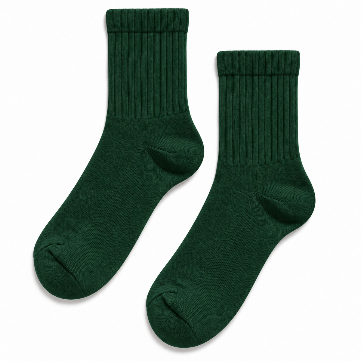 Terry Cotton Ankle Length Dark Green Socks
