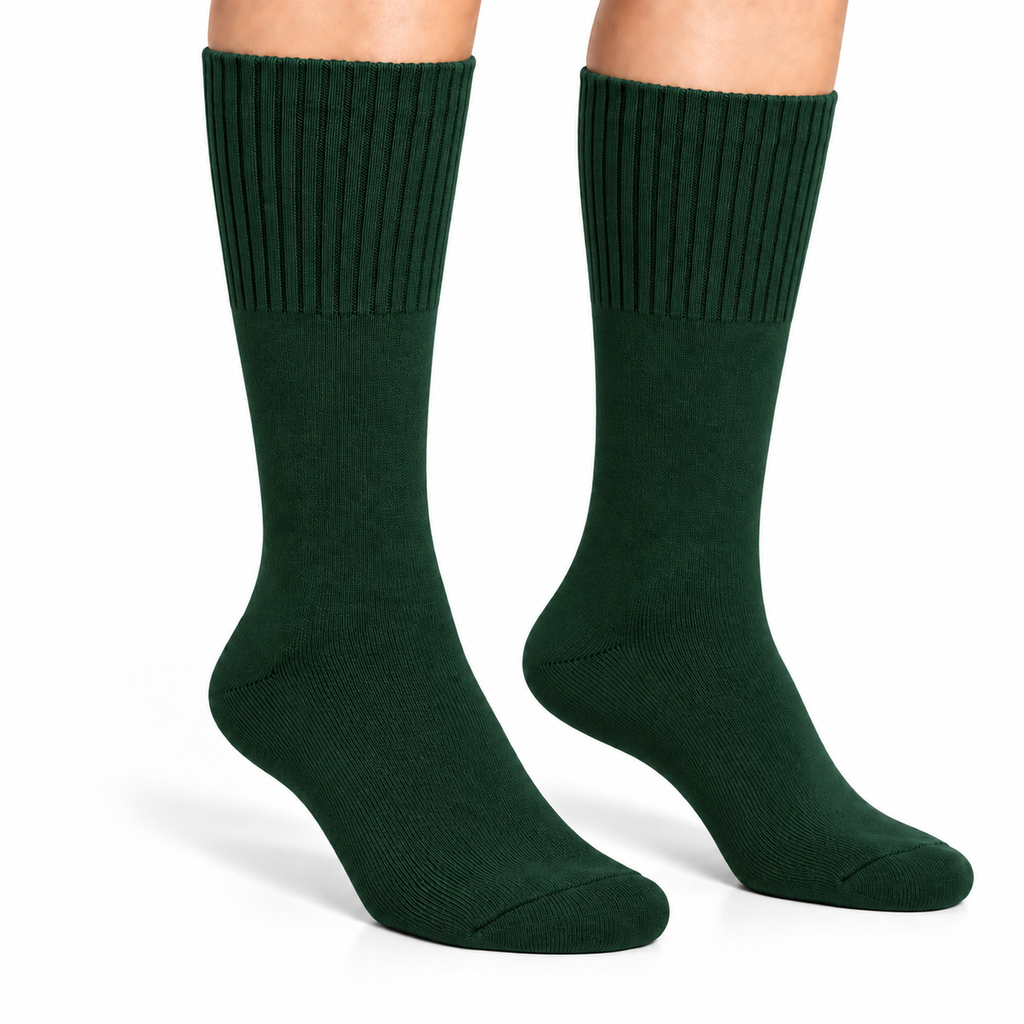 Terry Cotton Calf Length White Socks