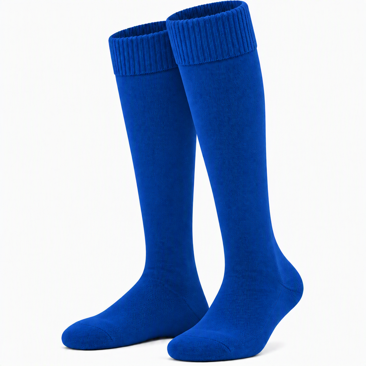 Terry Cotton Knee Length Blue Long Socks