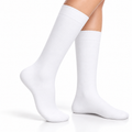 Pure Cotton Seamless Calf Length White Socks