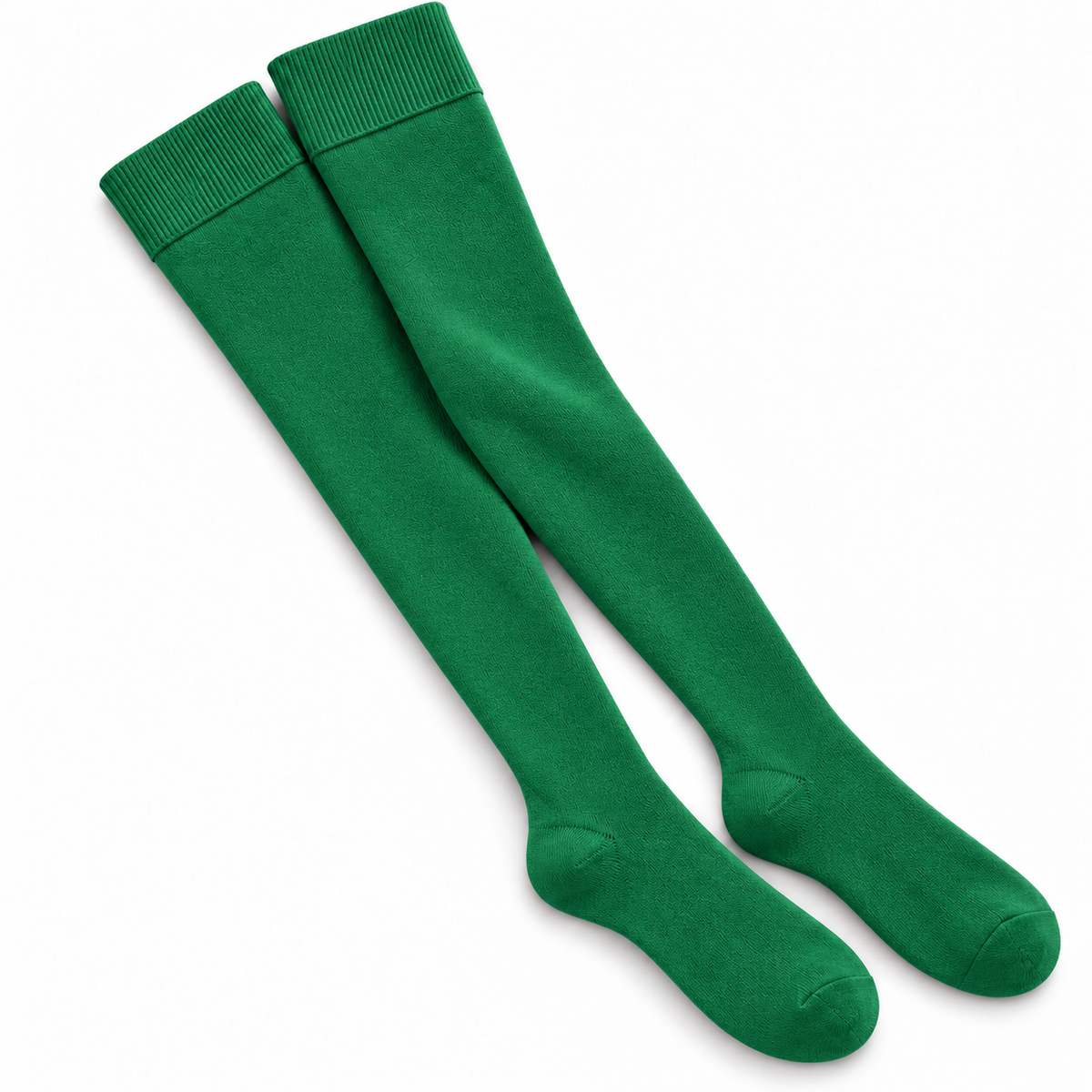 Stretch Fit Thigh High Length Green Stockings