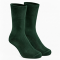 Dark Green Calf Cotton Socks Non Terry 4 Pairs