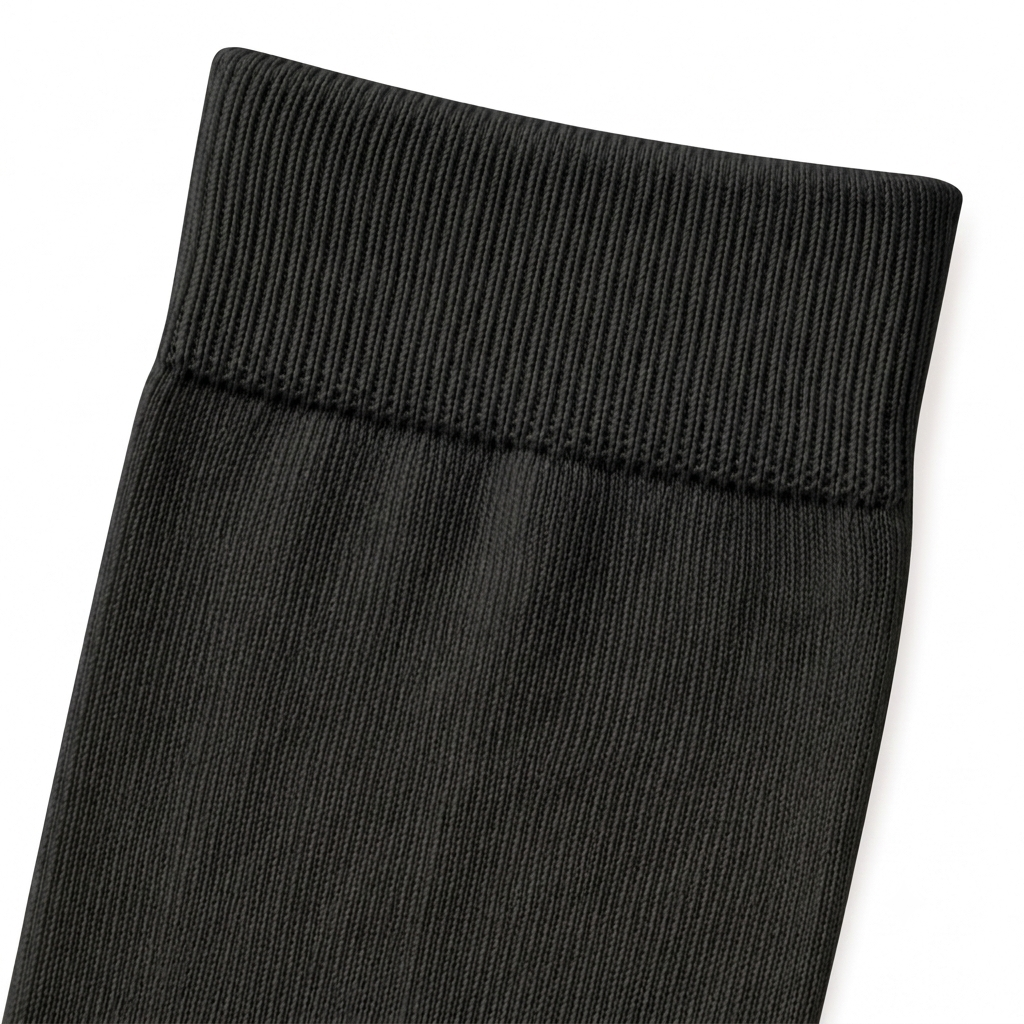 Stretch Fit Calf Length Black Socks