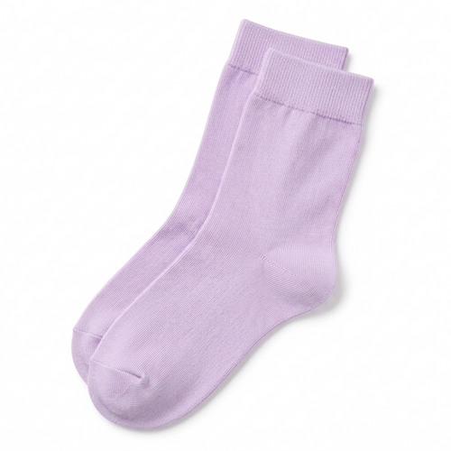Stretch Fit Ankle Length Plain Lavender Socks