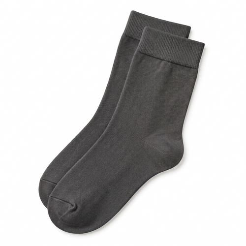 Stretch Fit Ankle Length Plain Light Black Socks