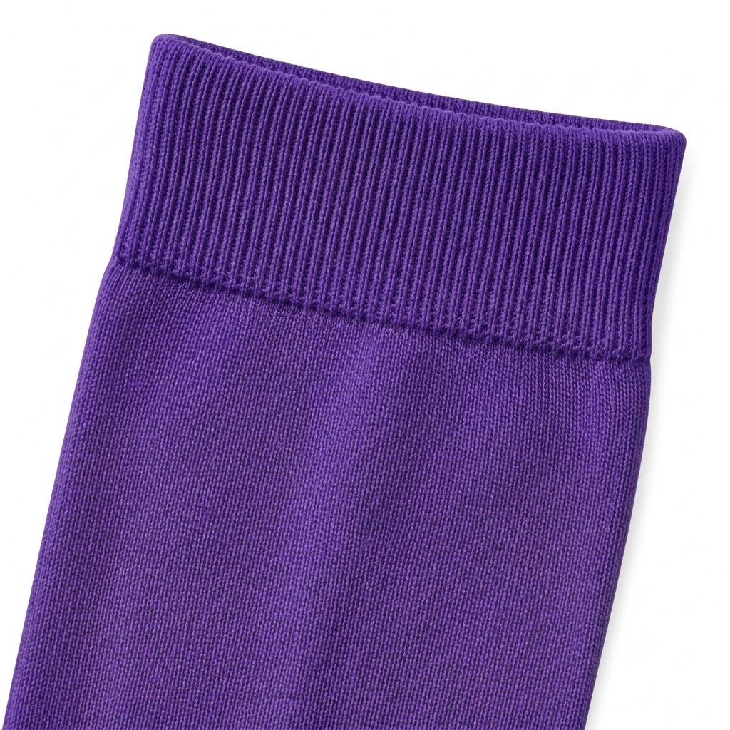Stretch Fit Calf Length Purple Socks