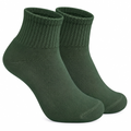 Dark Green Ankle Length Pure Cotton Socks 4 Pairs