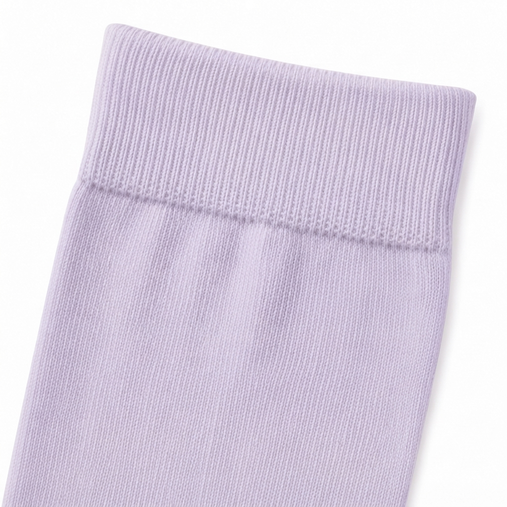 Stretch Fit Ankle Length Plain Lavender Socks