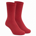 Red Blue Calf Length Pure Cotton Socks 4 Pairs