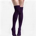 Dark Purple Length Cotton Socks Non Terry