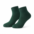 Stretch Fit Ankle Length Plain Green Socks