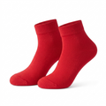 Stretch Fit Ankle Length Plain Red Socks
