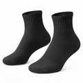 Terry Cotton Ankle Length Black Socks