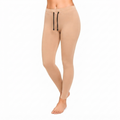 Skin Ankle Cotton Leggings With Drawstring