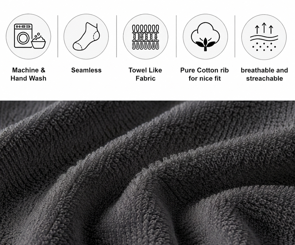 Light Black Ankle Length Pure Cotton Socks 4 Pairs