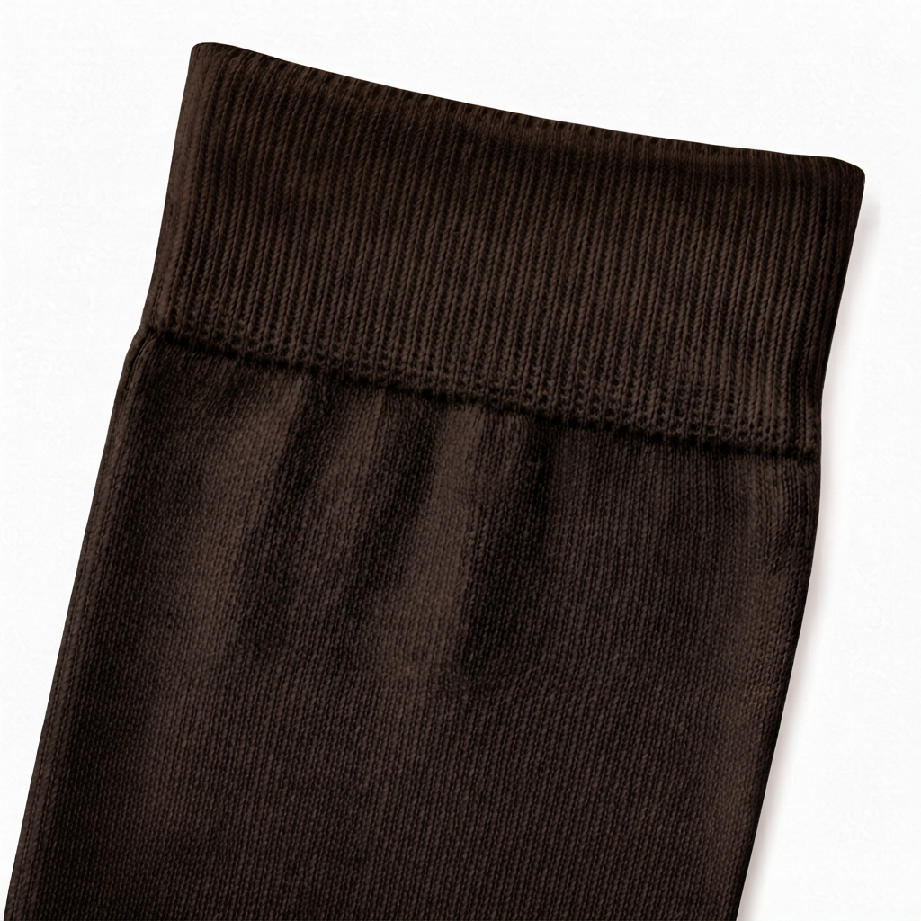 Stretch Fit Ankle Length Plain Brown Socks