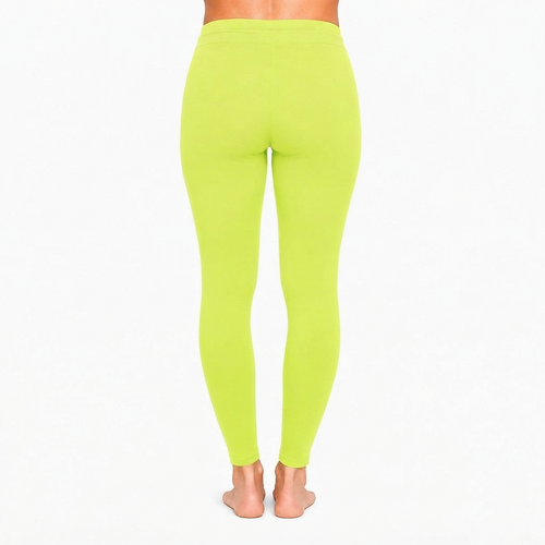 Neon Ankle Cotton Leggings With Drawstring