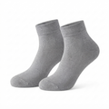 Stretch Fit Ankle Length Plain Grey Socks