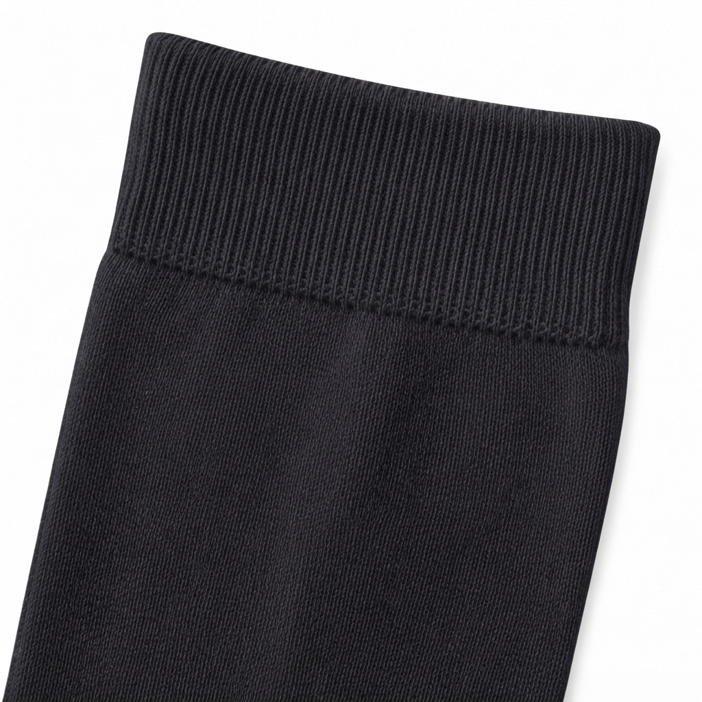 Stretch Fit Ankle Length Plain Black Socks