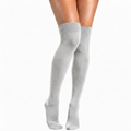 Grey Knee Length Cotton Socks Non Terry