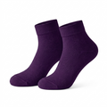 Stretch Fit Ankle Length Plain Purple Socks