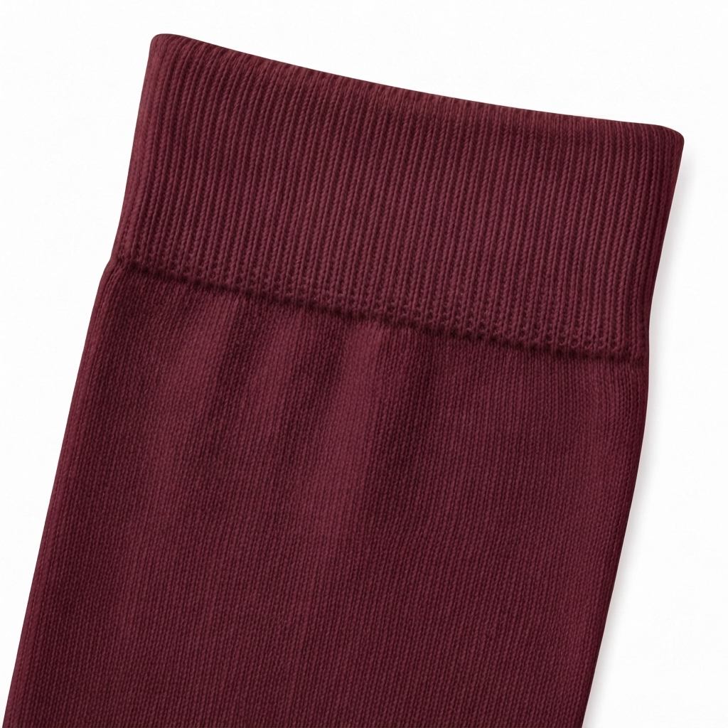 Stretch Fit Ankle Length Plain Wine Red Socks