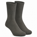 Plush Terry Cotton Light Black Calf Socks 2 Pairs