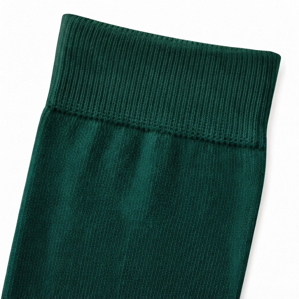 Stretch Fit Ankle Length Plain Green Socks