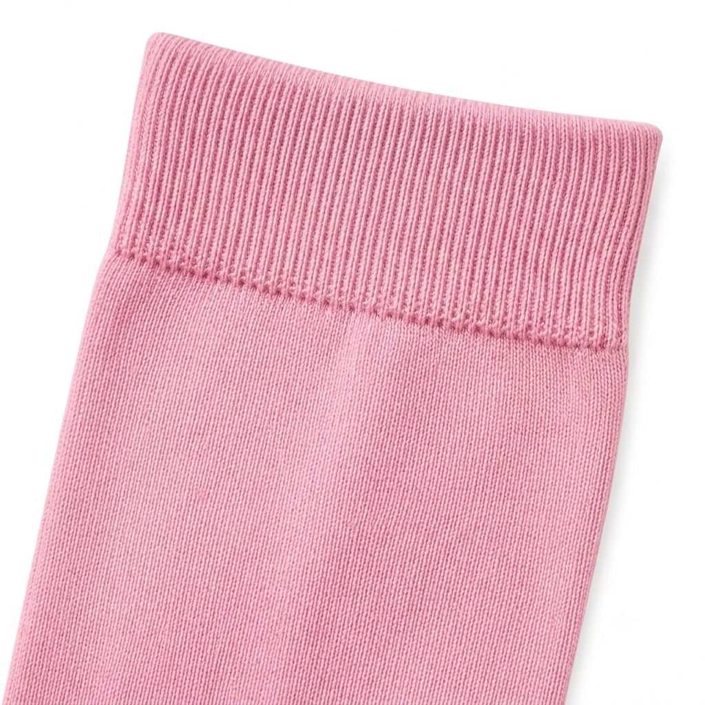Stretch Fit Ankle Length Plain Pink Socks