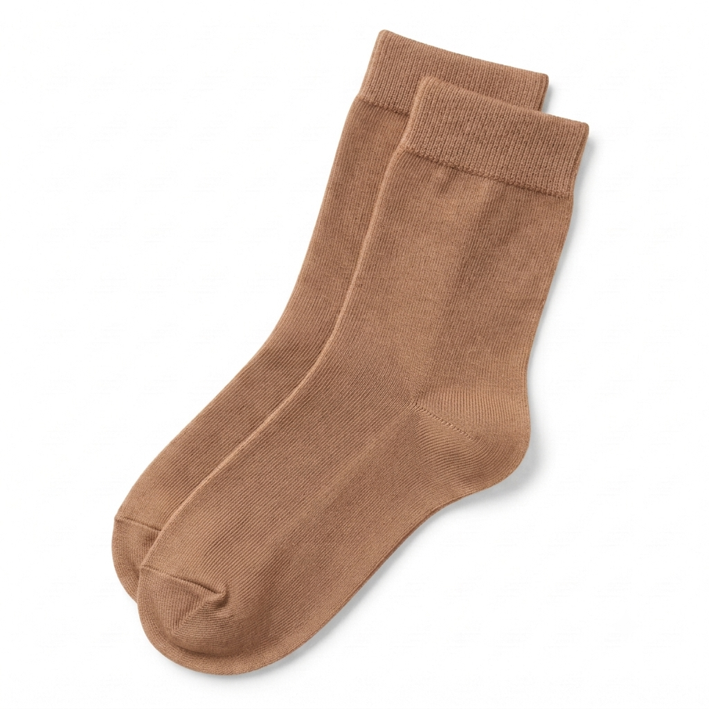 Stretch Fit Ankle Length Plain Skin Socks