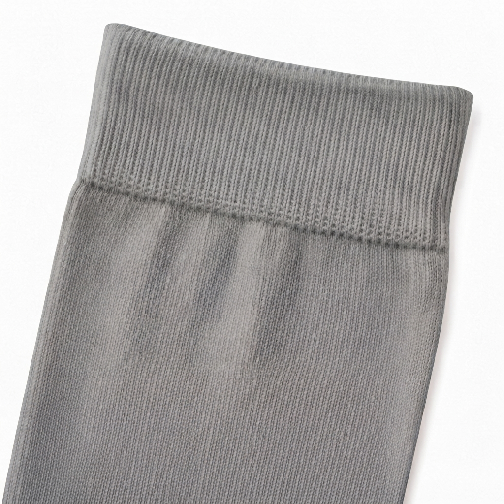 Stretch Fit Ankle Length Plain Grey Socks