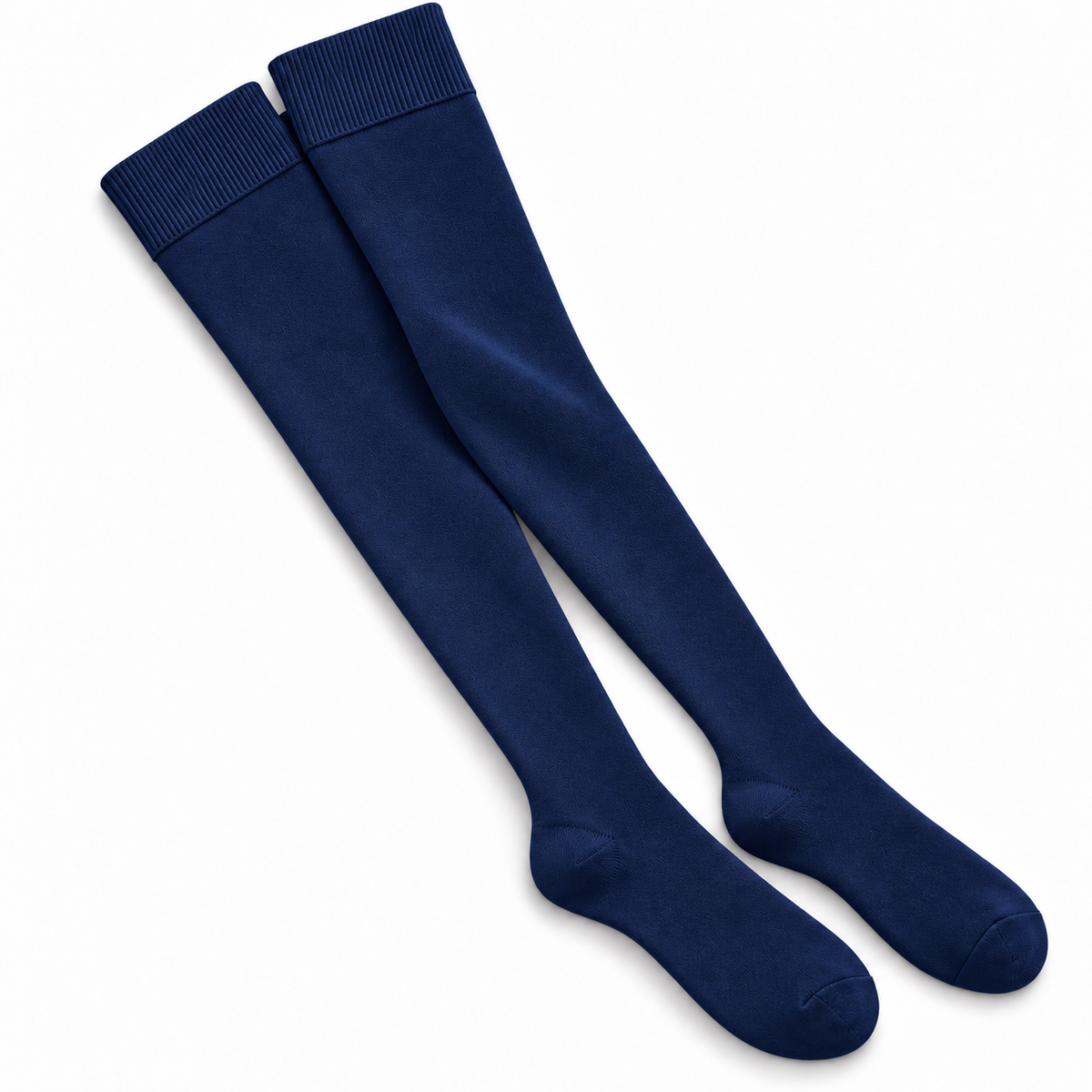 Stretch Fit Thigh High Length Navy Blue Stockings