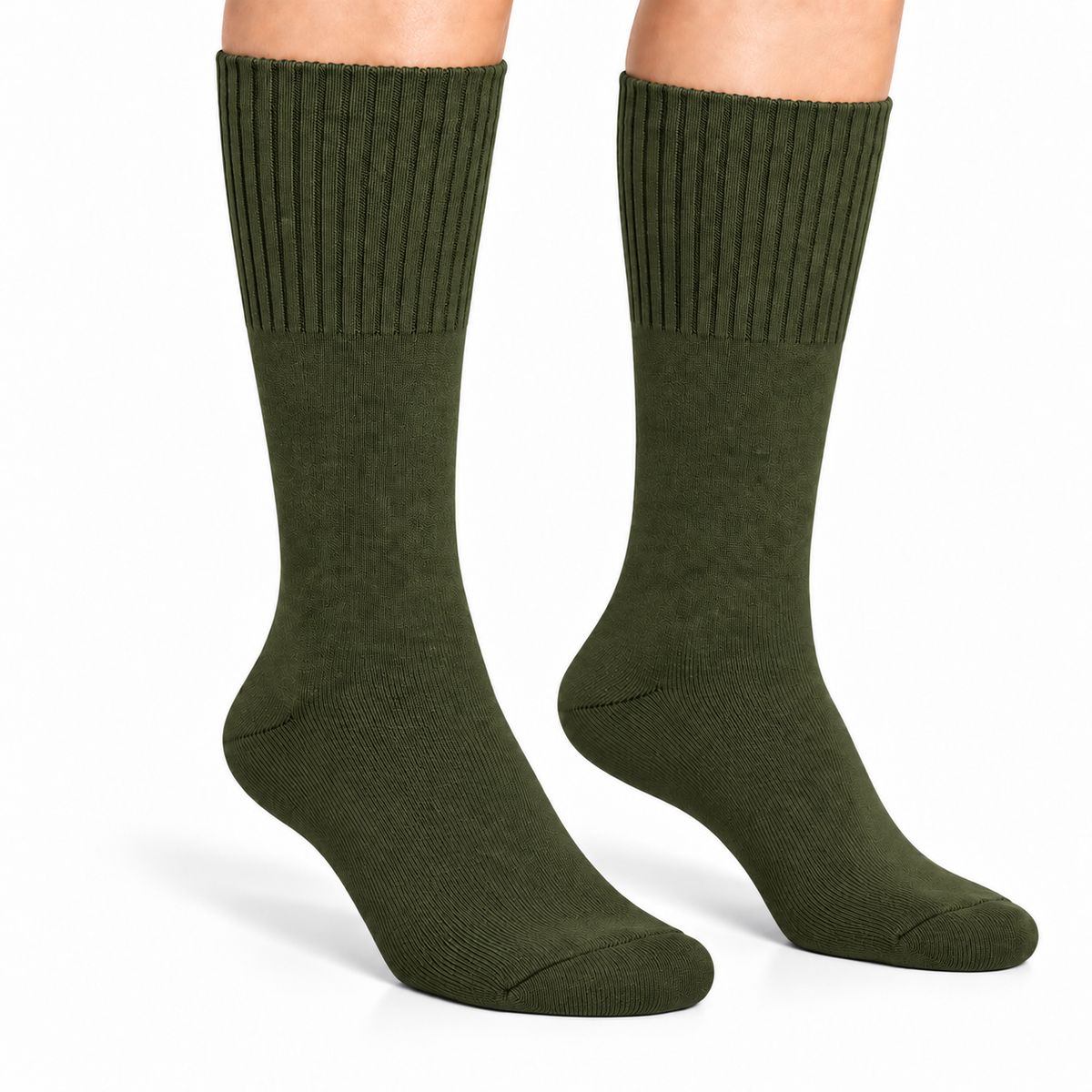 Terry Cotton Calf Length White Socks