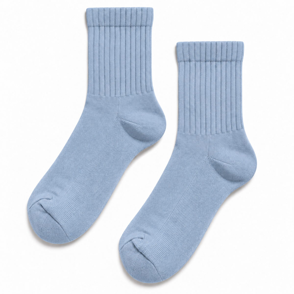 Terry Cotton Ankle Length Faded Blue Socks