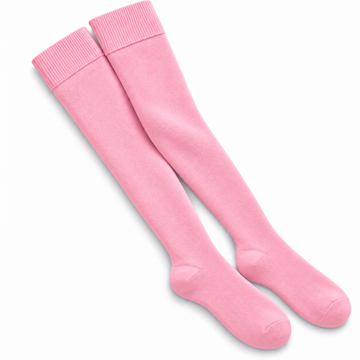 Stretch Fit Thigh High Length Pink Stockings
