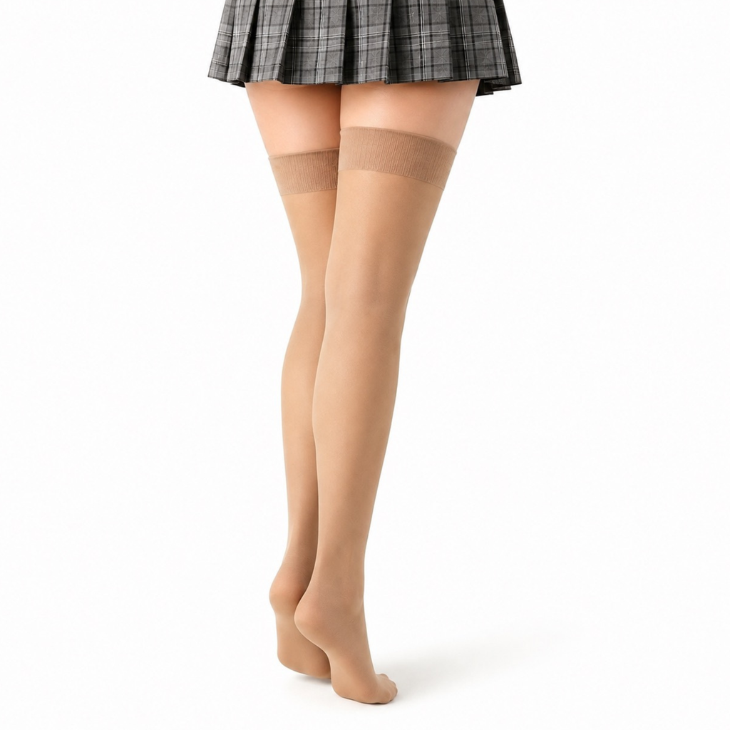 Stretch Fit Thigh High Length Skin Stockings