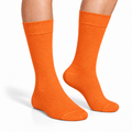 Stretch Fit Calf Length Orange Socks