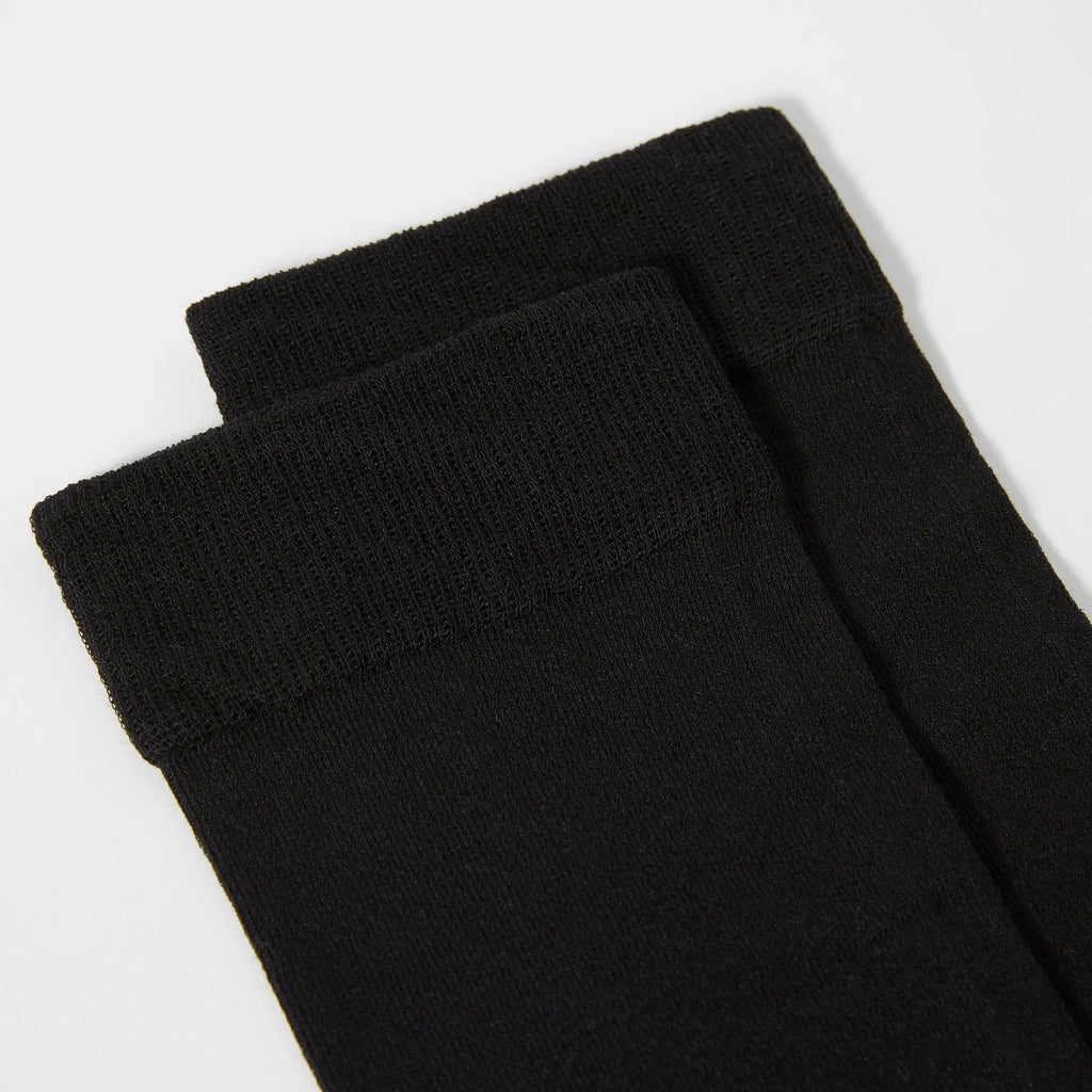Stretch Fit Knee Length Black Long Socks