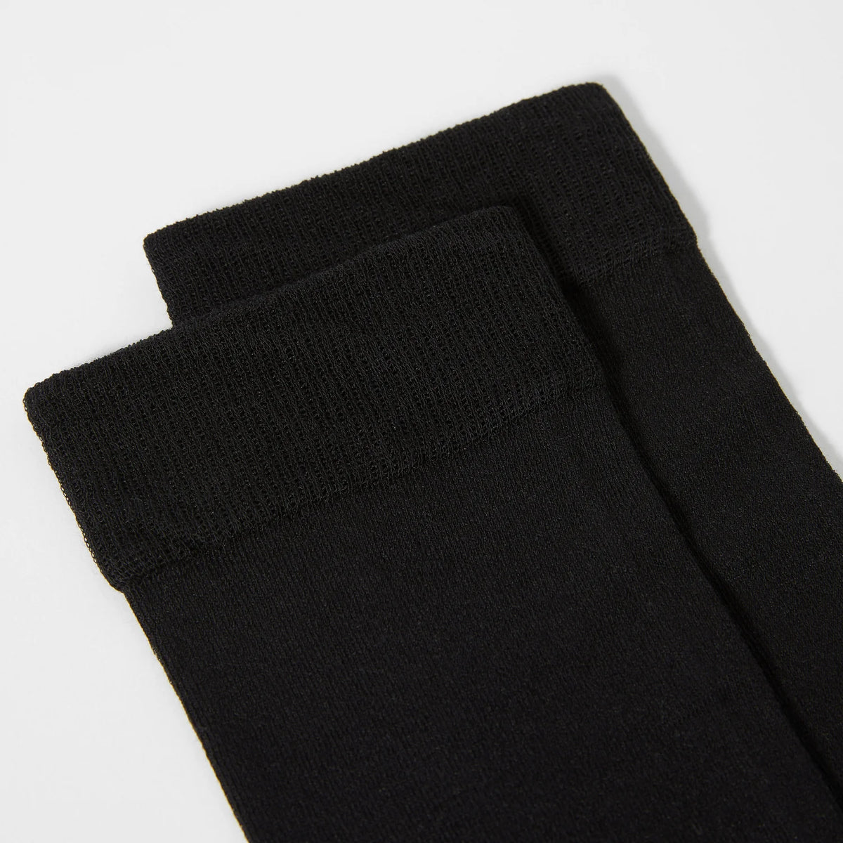 Stretch Fit Knee Length Black Long Socks