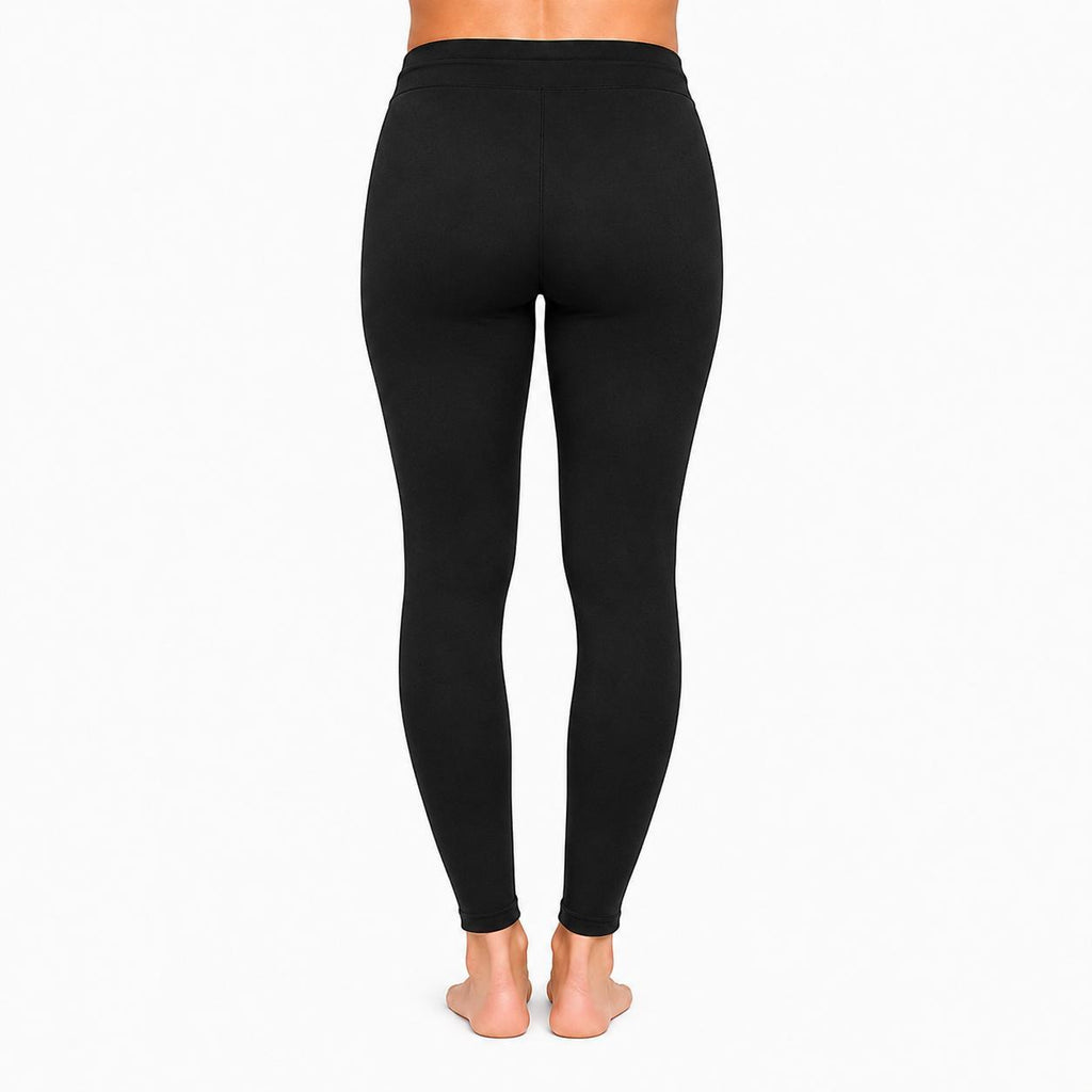 Black Ankle Cotton Leggings With Drawstring