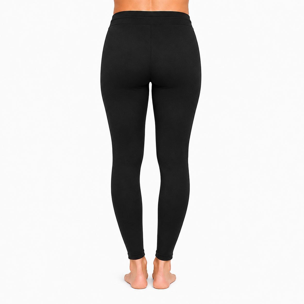 Black Ankle Cotton Leggings With Drawstring