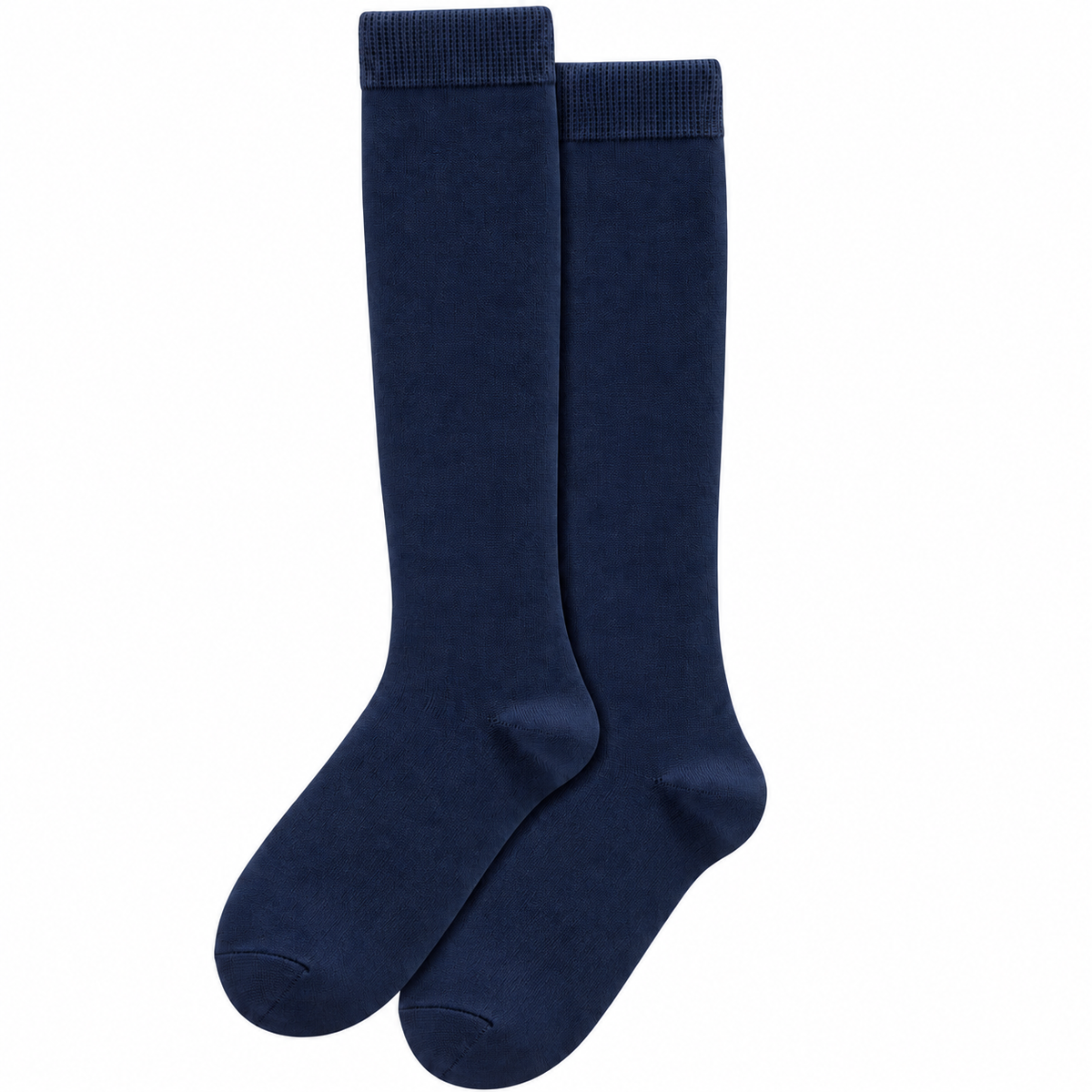 Stretch Fit Knee Length Navy Blue Long Socks