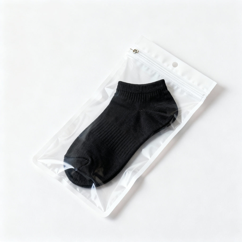 Men's Black Ankle Length Cotton Socks (4 Pairs) Free Size